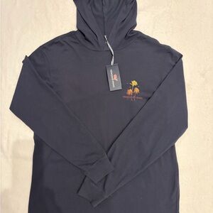 Vineyard Vines Navy Hoodie with Palm Tree Design